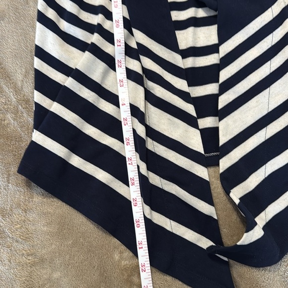 Chico’s NWT Woman’s Everyday Tie Drop Shoulder Striped Cardigan - Picture 11 of 13